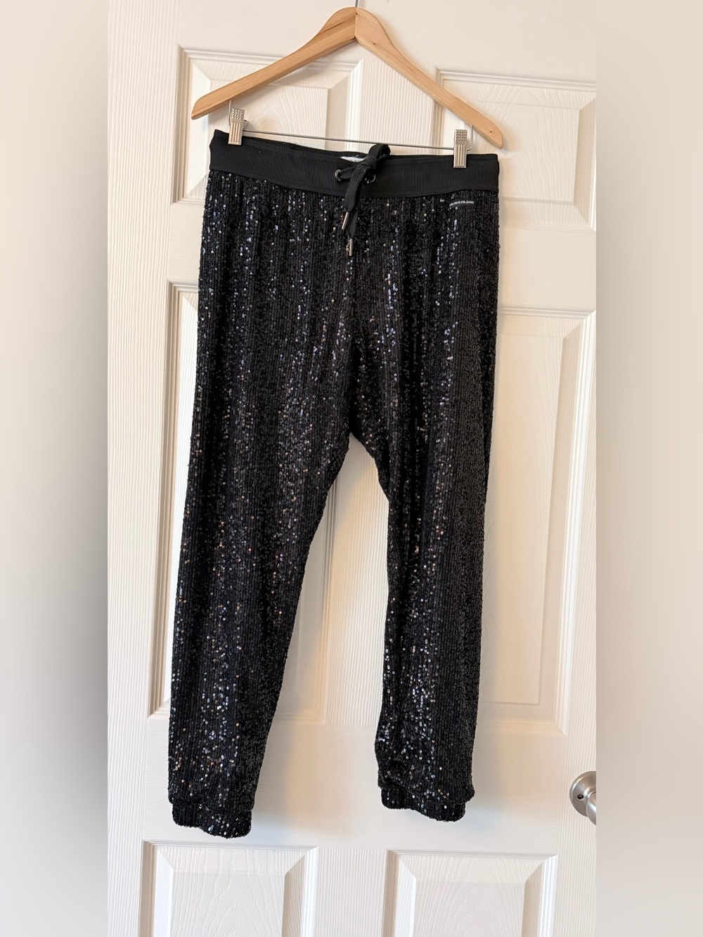 Calvin Klein sequin joggers.